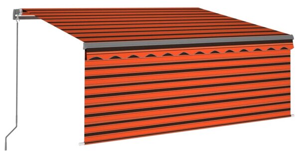 Tenda na ručno uvlačenje s roletom 3 x 2,5 m narančasto-smeđa - Šarena / 3 x 2.5 m