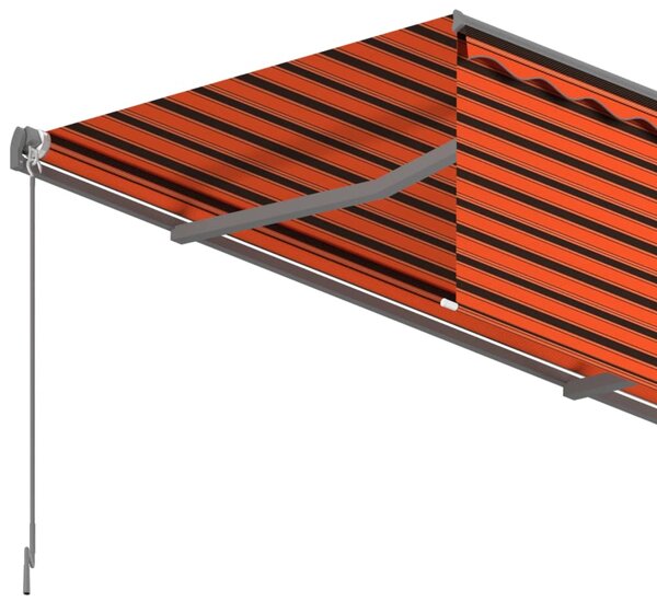 Tenda na ručno uvlačenje s roletom 3 x 2,5 m narančasto-smeđa - Šarena / 3 x 2.5 m