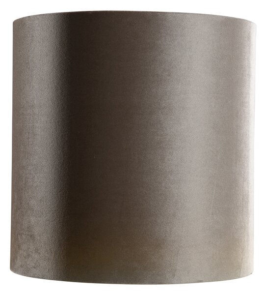 Baršunasto sjenilo za svjetiljku taupe cilindar 40/40/40