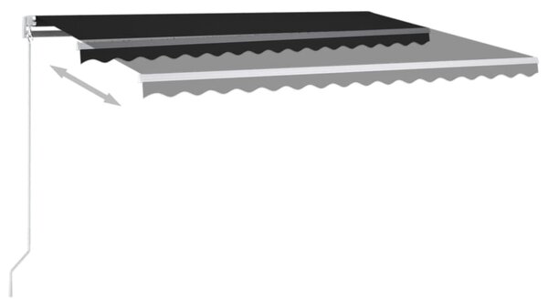 Tenda na ručno uvlačenje 400 x 350 cm antracit - Antracitno siva / 400 x 350 cm