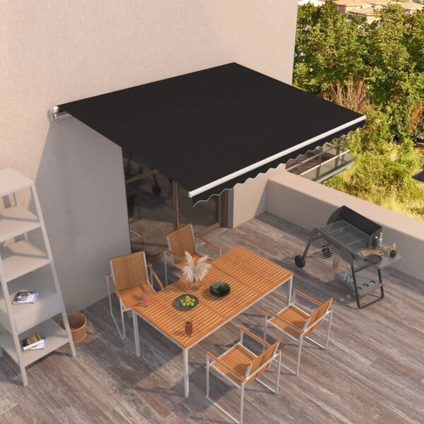 Tenda na ručno uvlačenje 400 x 350 cm antracit - Antracitno siva / 400 x 350 cm