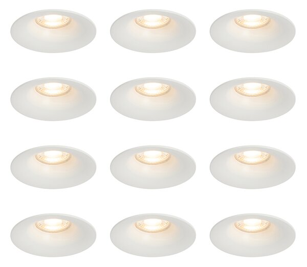 Set od 12 ugradbenih reflektora bijeli GU10 50 mm - Gijs