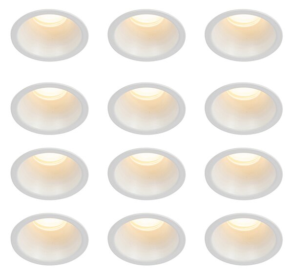 Set od 12 ugradbenih reflektora bijeli GU10 35 mm IP44 - Dept