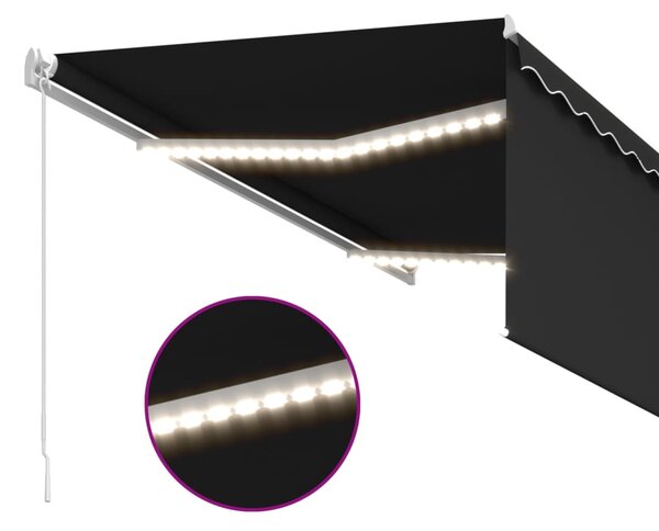 Tenda na ručno uvlačenje s roletom LED 3 x 2,5 m antracit - Antracitno siva / 3 x 2.5 m
