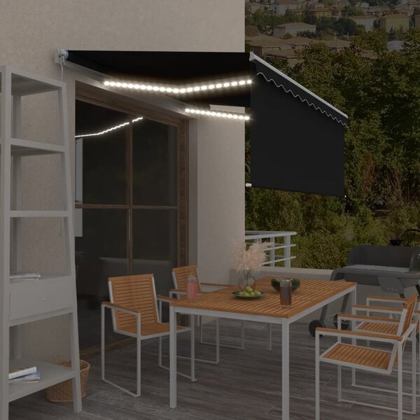 Tenda na ručno uvlačenje s roletom LED 3 x 2,5 m antracit - Antracitno siva / 3 x 2.5 m