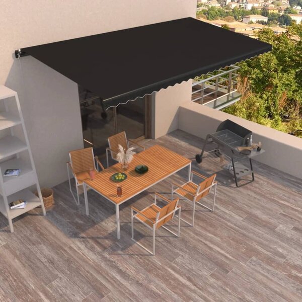 Tenda na ručno uvlačenje 600 x 350 cm antracit - Antracitno siva / 600 x 350 cm