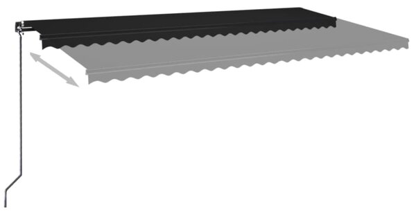 Tenda na ručno uvlačenje 600 x 350 cm antracit - Antracitno siva / 600 x 350 cm