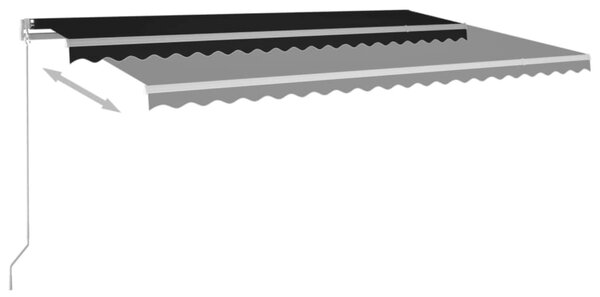 Tenda na ručno uvlačenje 500 x 350 cm antracit - Antracitno siva / 500 x 350 cm