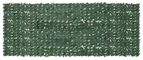 Balkonski zastor s tamnozelenim lišćem 400 x 150 cm - Zelena / 400 x 150 cm