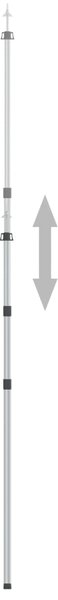 Teleskopska šipka za ceradu duljine 102 – 260 cm aluminijska - N/A