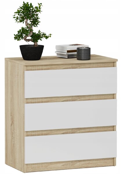 Komoda Relevo (hrast sonoma + bijela)