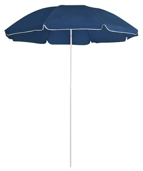 Vrtni suncobran s čeličnim stupom 180 cm plavi - Plava / 180 cm