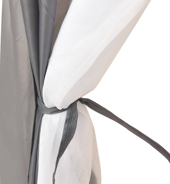 Šator za bazen od tkanine 590 x 520 x 250 cm sivi - Siva / 590 x 520 x 250 cm