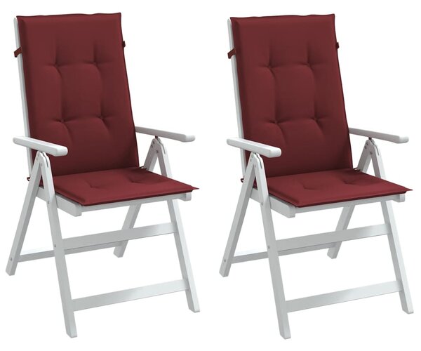VidaXL Jastuci za stolice 4 kom prošarano boja vina 120x50x4cm tkanina