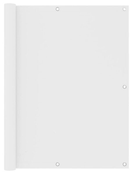 Balkonski zastor bijeli 120 x 500 cm od tkanine Oxford - Bijela / 120 x 500 cm