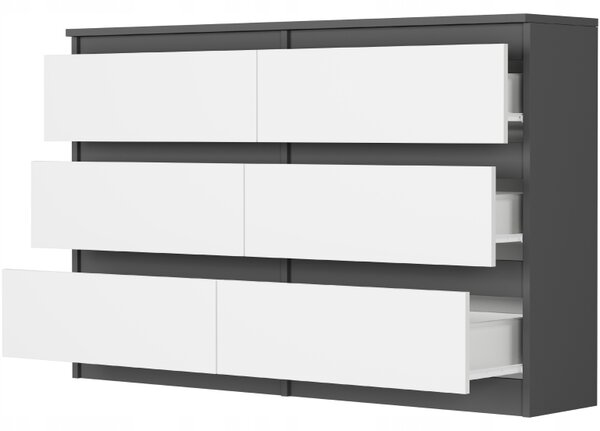 Komoda Rulux (antracit + bijela)