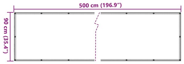 Balkonski zastor bež 90 x 500 cm od tkanine Oxford - Bež / 90 x 500 cm