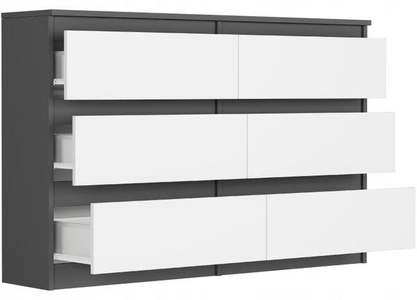 Komoda Rulux (antracit + bijela)