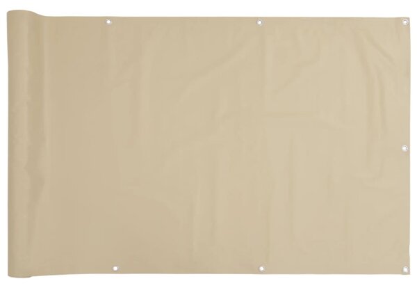 Balkonski zastor bež 90 x 300 cm od tkanine Oxford - Bež / 90 x 300 cm