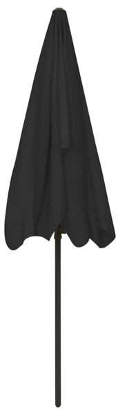Suncobran za plažu crni 200 x 125 cm - Crna / 200 x 125 cm