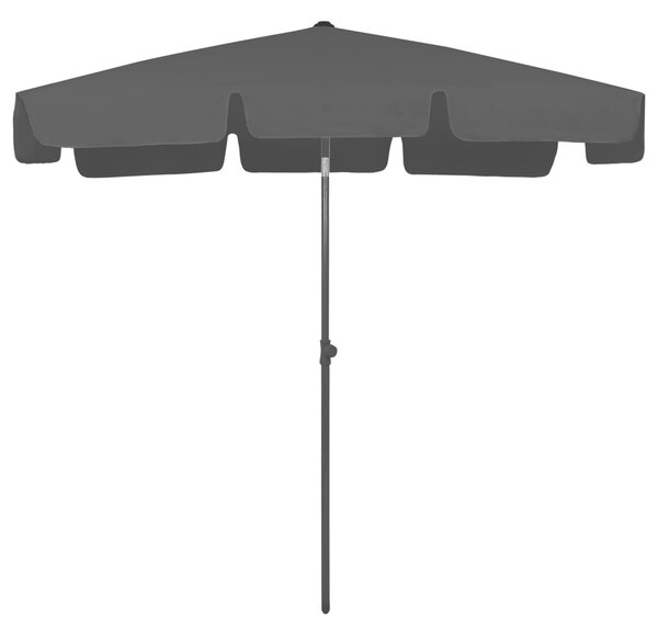 Suncobran za plažu crni 200 x 125 cm - Crna / 200 x 125 cm