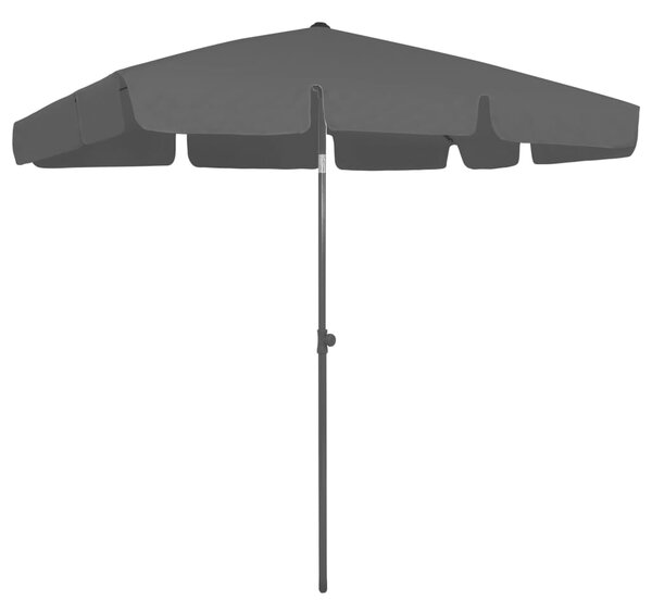 Suncobran za plažu crni 200 x 125 cm - Crna / 200 x 125 cm