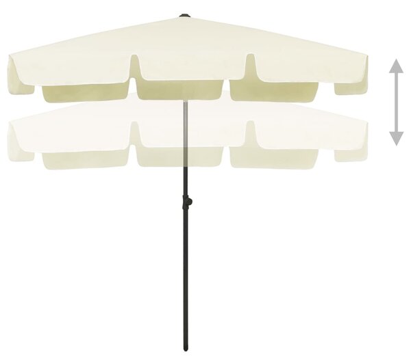 Suncobran za plažu žuta boja pijeska 200 x 125 cm - Žuta / 200 x 125 cm