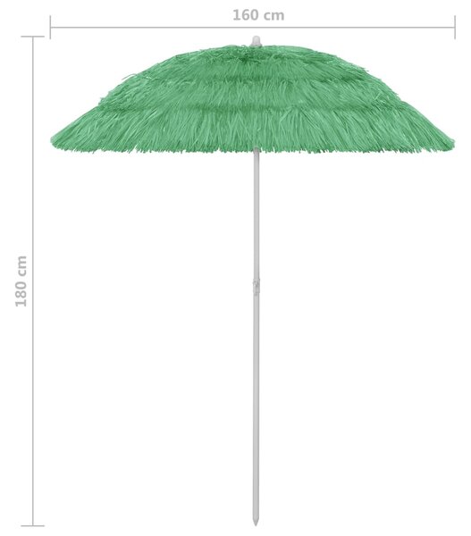 Suncobran za plažu Hawaii zeleni 180 cm - Zelena / 180 cm