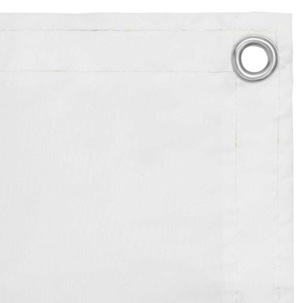 Balkonski zastor bijeli 90 x 400 cm od tkanine Oxford - Bijela / 90 x 400 cm