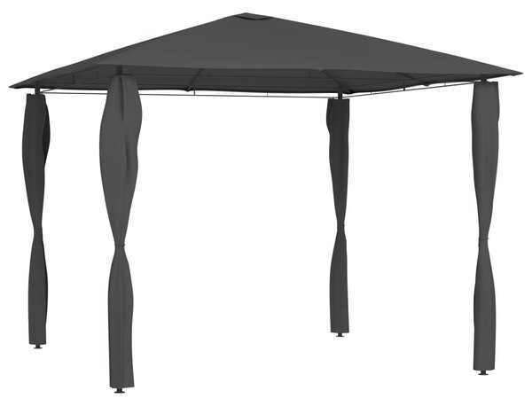 Sjenica s navlakama za stupove 3 x 3 x 2,6 m antracit 160 g/m² - Antracitno siva / 3 x 3 x 2.6 m