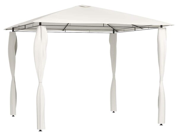 Sjenica s navlakama za stupove 3 x 3 x 2,6 m krem 160 g/m² - Krema / 3 x 3 x 2.6 m