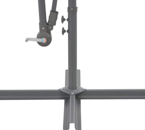 Konzolni vrtni suncobran s aluminijskim stupom 300 cm bordo - Crvena / N/A