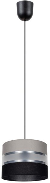 Luster na sajli CORAL S 1xE27/60W/230V crno siva