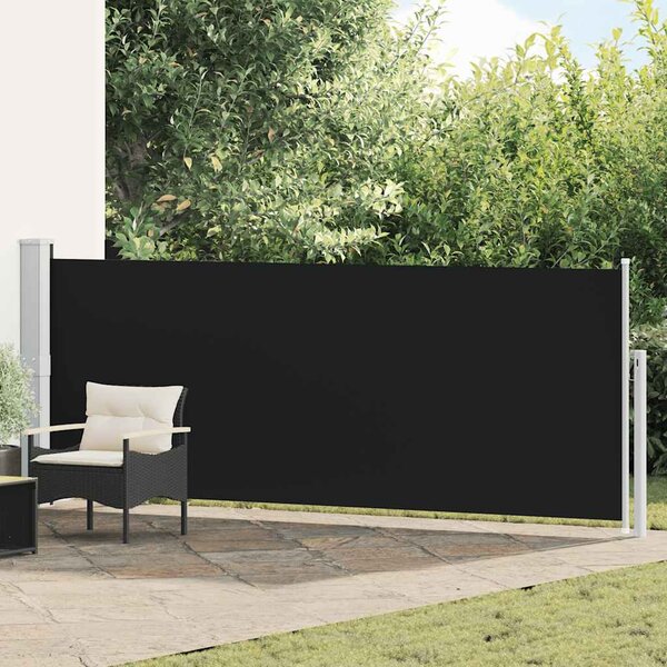 Uvlačiva bočna tenda za terasu 140 x 500 cm crna - Crna / 140 x 500 cm