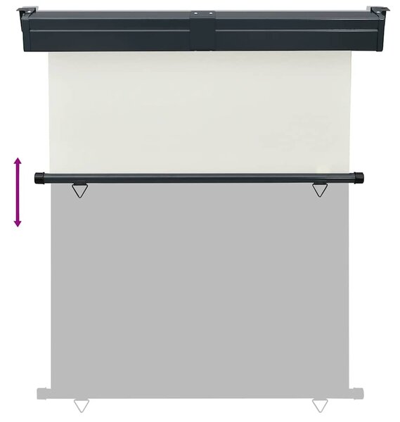 Balkonska bočna tenda 145 x 250 cm krem - Krema / 145 x 250 cm