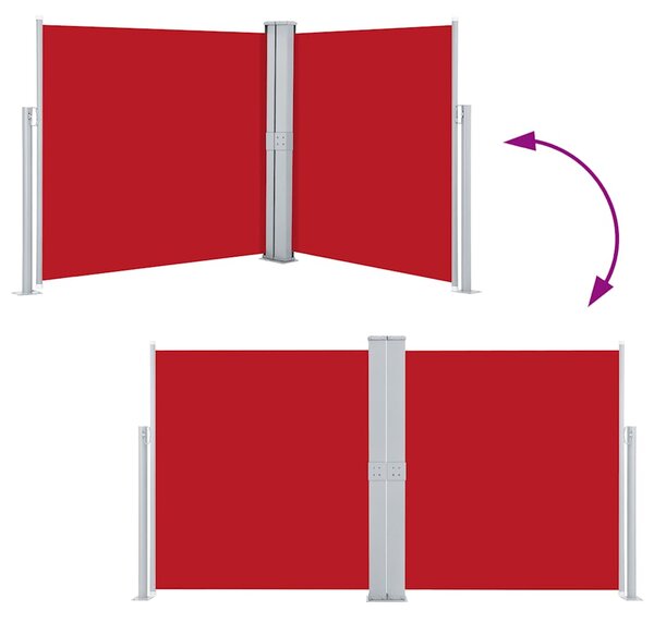 Uvlačiva bočna tenda 160 x 600 cm crvena - Crvena / 160 x 600 cm