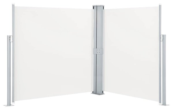 Uvlačiva dvostruka bočna tenda za terasu 170 x 600 cm krem - Krema / 170 x 600 cm
