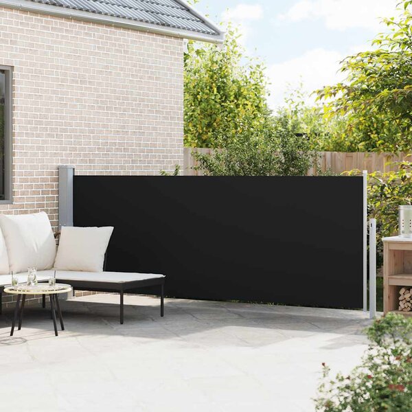Uvlačiva bočna tenda za terasu 140 x 500 cm crna - Crna / 140 x 500 cm