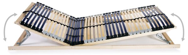 Podnice za krevet 2 kom s 42 letvice i 7 zona 70 x 200 cm - Smeđa / 70 x 200 cm