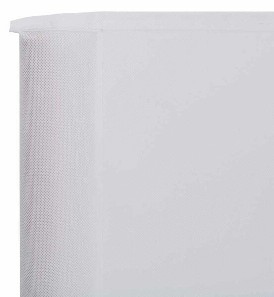 Vjetrobran s 3 panela od tkanine 400 x 80 cm pješčano bijeli - Bijela / 400 x 80 cm