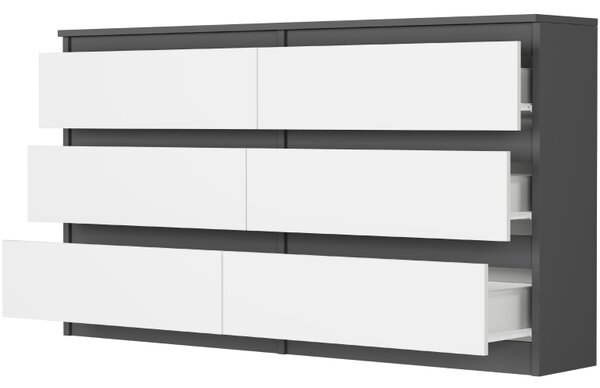 Komoda Rigta (antracit + bijela)