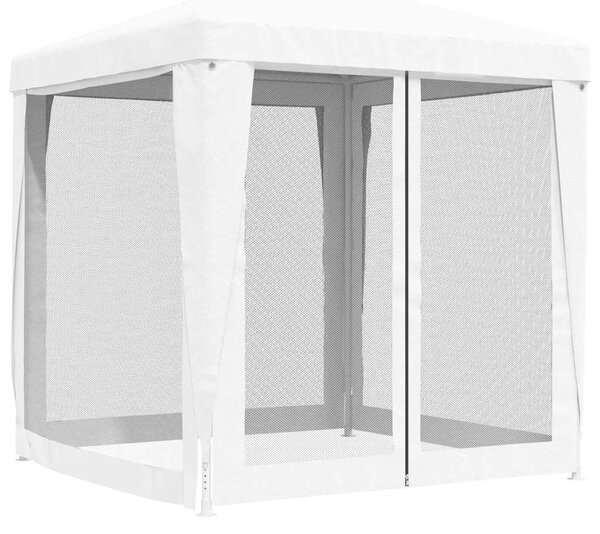Šator za zabave s 4 mrežasta bočna zida 2 x 2 m bijeli - Bijela / 2 x 2 m