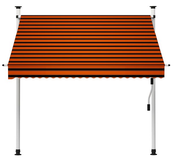 Tenda na ručno uvlačenje 200 cm narančasto-smeđa - Šarena / N/A