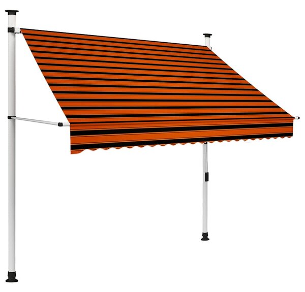 Tenda na ručno uvlačenje 200 cm narančasto-smeđa - Šarena / N/A