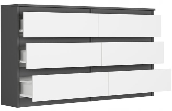 Komoda Rigta (antracit + bijela)