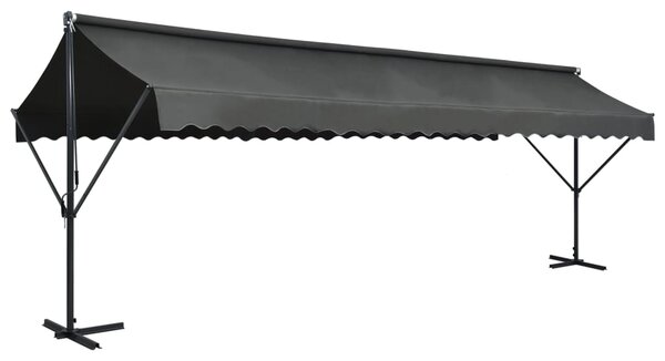 Samostojeća tenda 600 x 300 cm antracit - Antracitno siva / 6 x 3 m