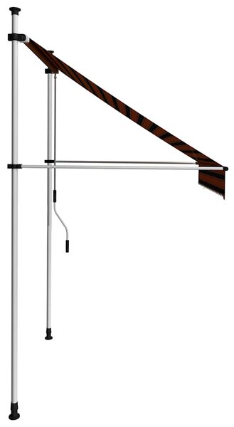Tenda na ručno uvlačenje 200 cm narančasto-smeđa - Šarena / N/A