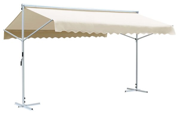 Samostojeća tenda 500 x 300 cm krem - Krema / 5 x 3 m