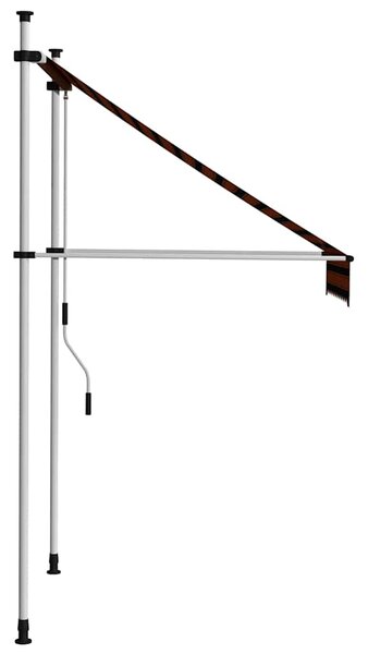 Tenda na ručno uvlačenje 100 cm narančasto-smeđa - Šarena / N/A