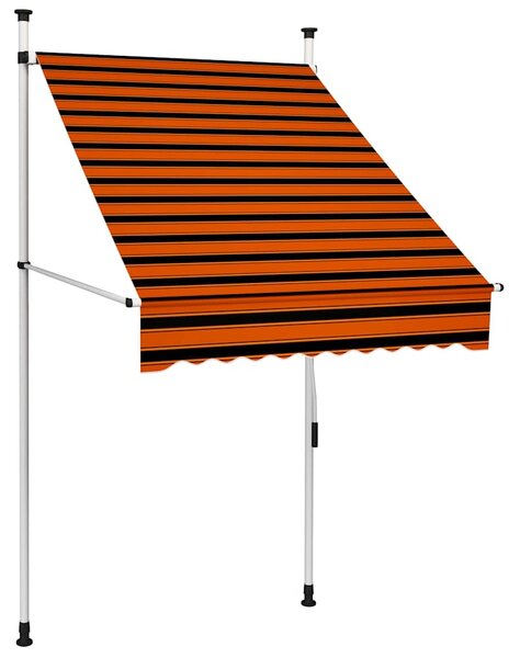 Tenda na ručno uvlačenje 100 cm narančasto-smeđa - Šarena / N/A
